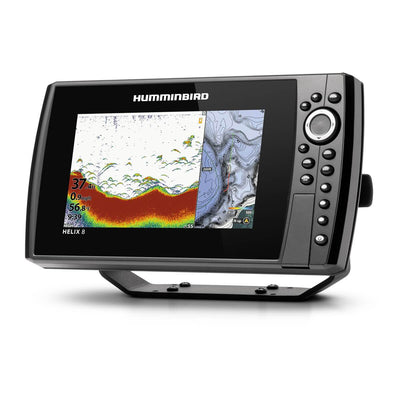 Humminbird Helix 8 Gen 3 G3N Chirp MDI+ GPS with Navionics Chartplotter Sonar Sounder Fishfinder Unit - 104570B