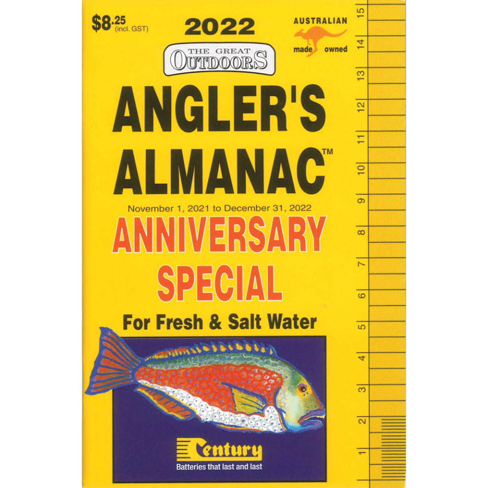 The Great Outdoors 2022 Anglers Almanac Calendar Fishing Times Colour Guide Book Anniversary Special Edition