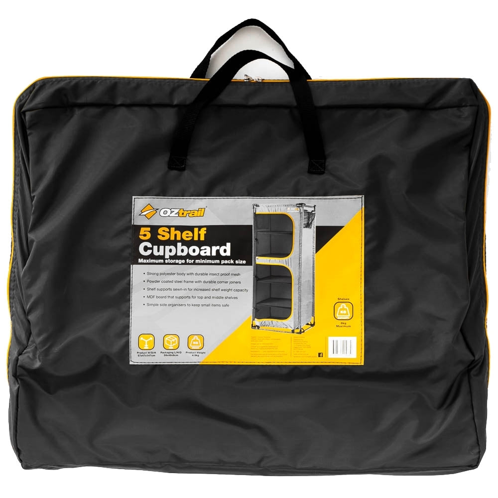 Oztrail 5 Shelf Camp Cupboard - FSU-CC5-C