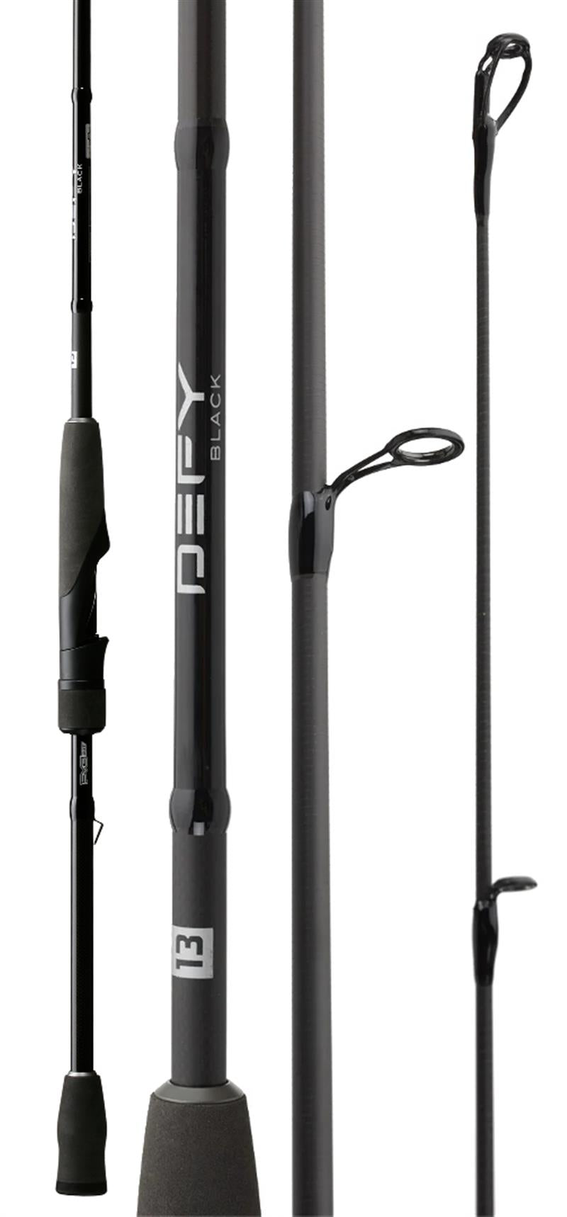 13 defy black 7'3 baitcasting rod 13 Fishing V2 Defy Black Spin Rod