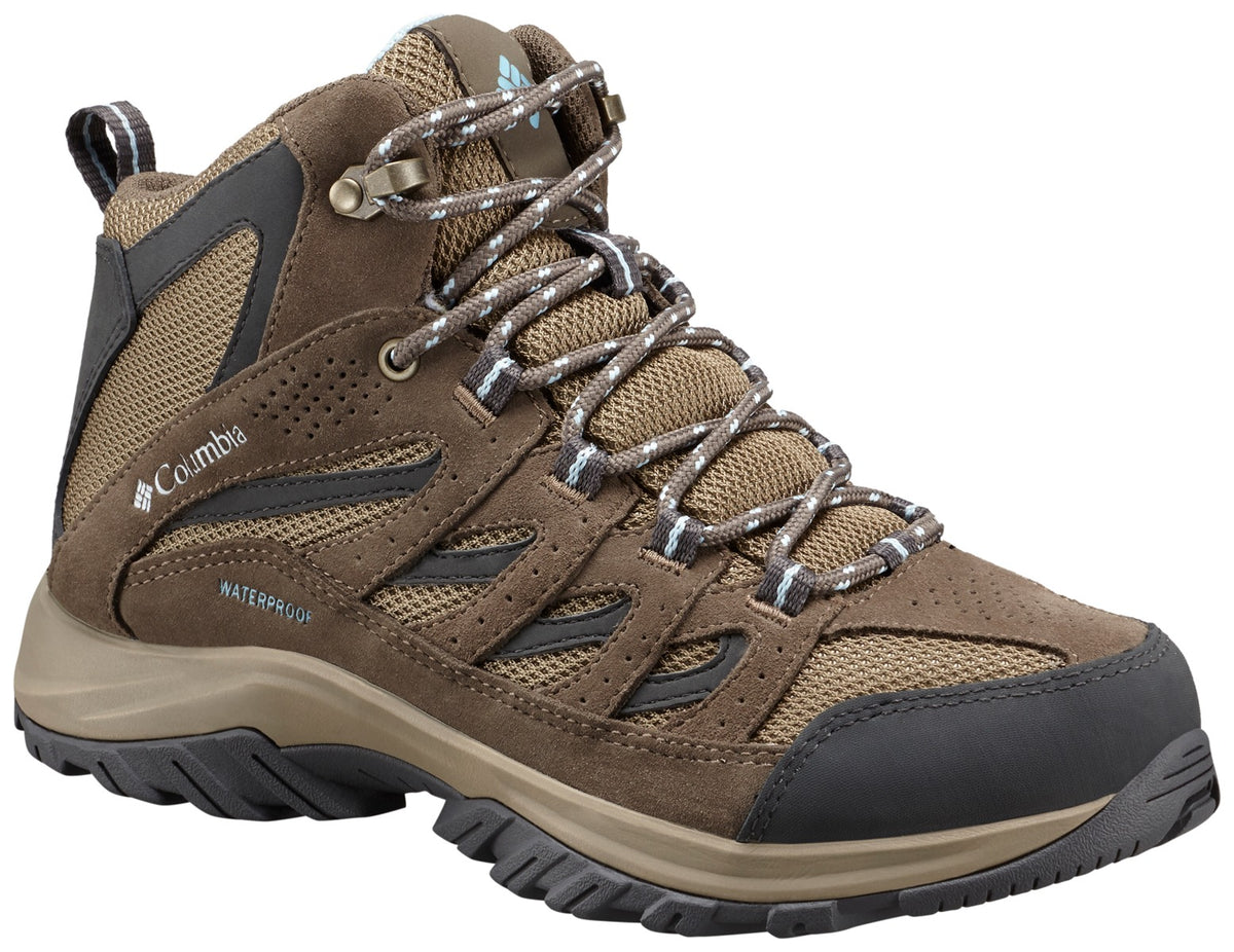 Columbia Crestwood Mid Waterproof Womens Hiking Shoes Pebble Oxygen