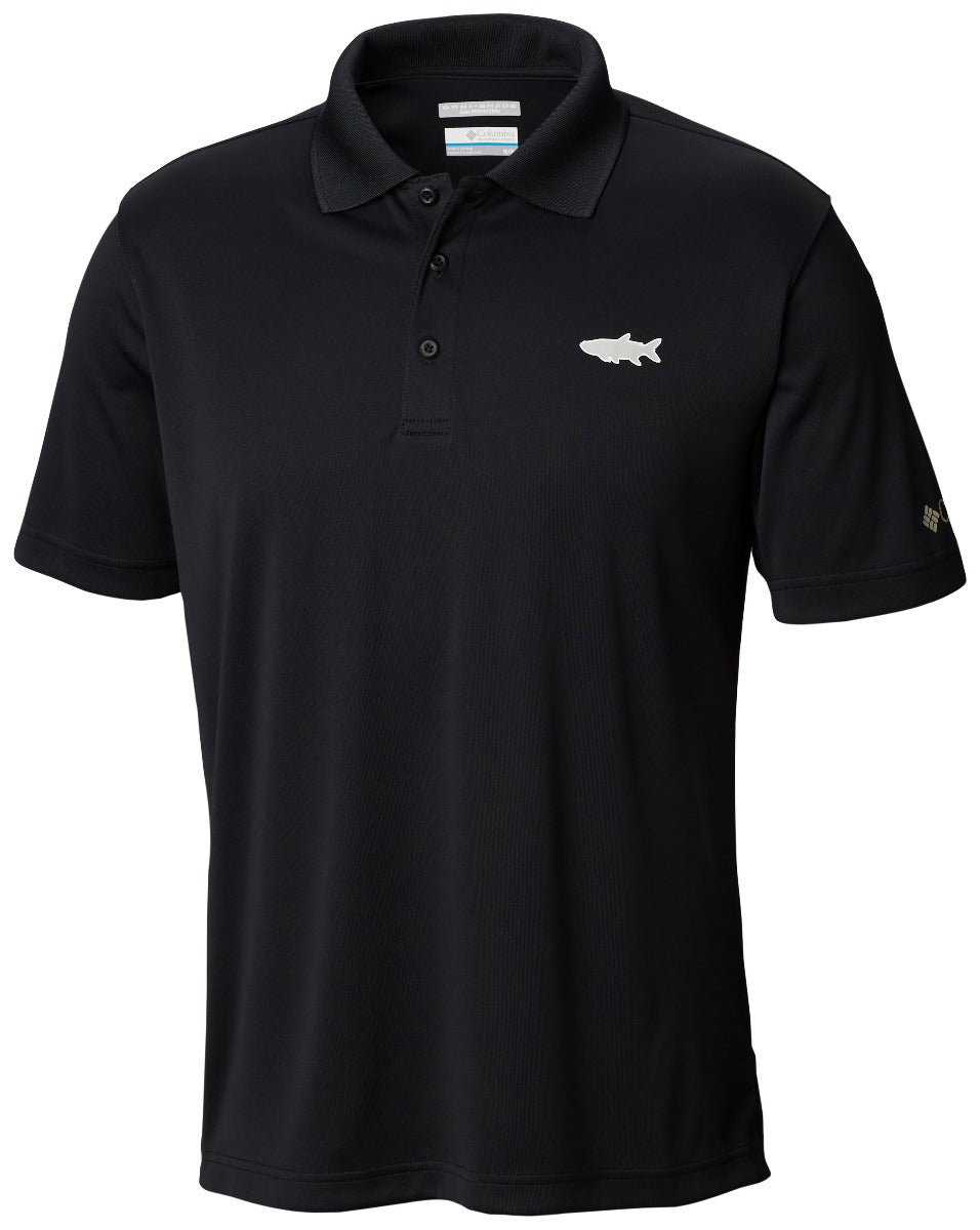 columbia pfg fish series polo Columbia PFG Fish Series Polo Mens Shirt Black Tarpon
