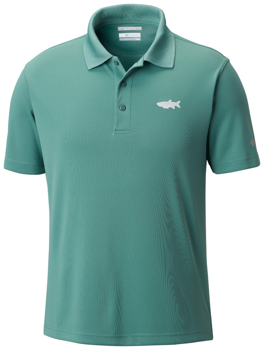 Columbia PFG Fish Series Polo Mens Shirt Thyme Green