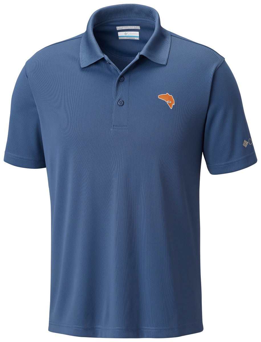 Columbia PFG Fish Series Polo Mens Shirt Dark Mountain