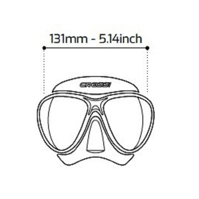 Cressi Minima Ultra Low Volume Deep Diving Mask Black/Black - DS292050