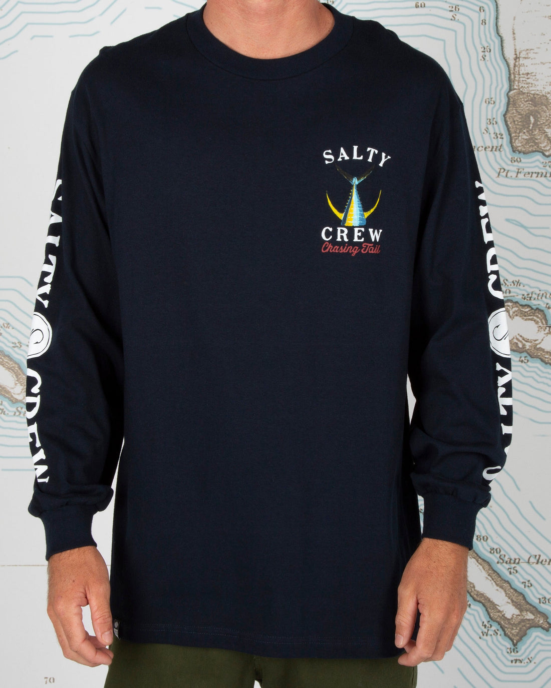 Salty Crew Tailed Long Sleeve Sun Shirt Navy