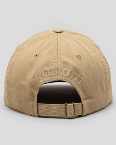 The Mad Hueys Let Us Live Twill Snapback Cap Hat Tan