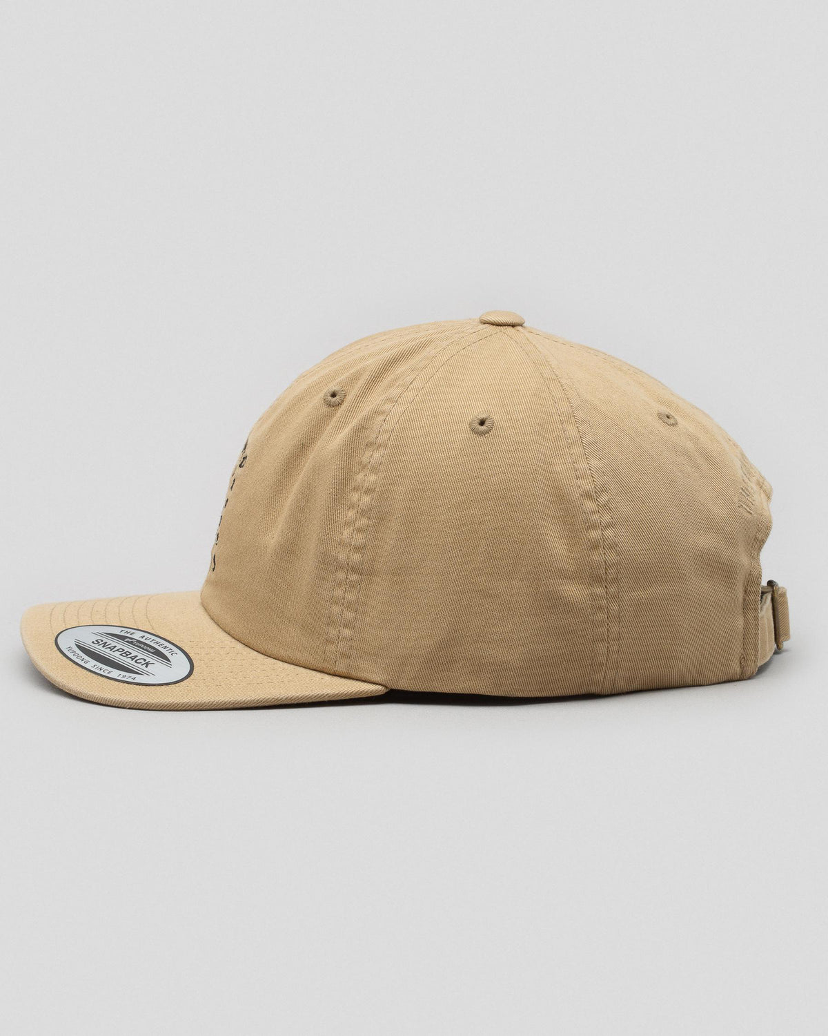 The Mad Hueys Let Us Live Twill Snapback Cap Hat Tan