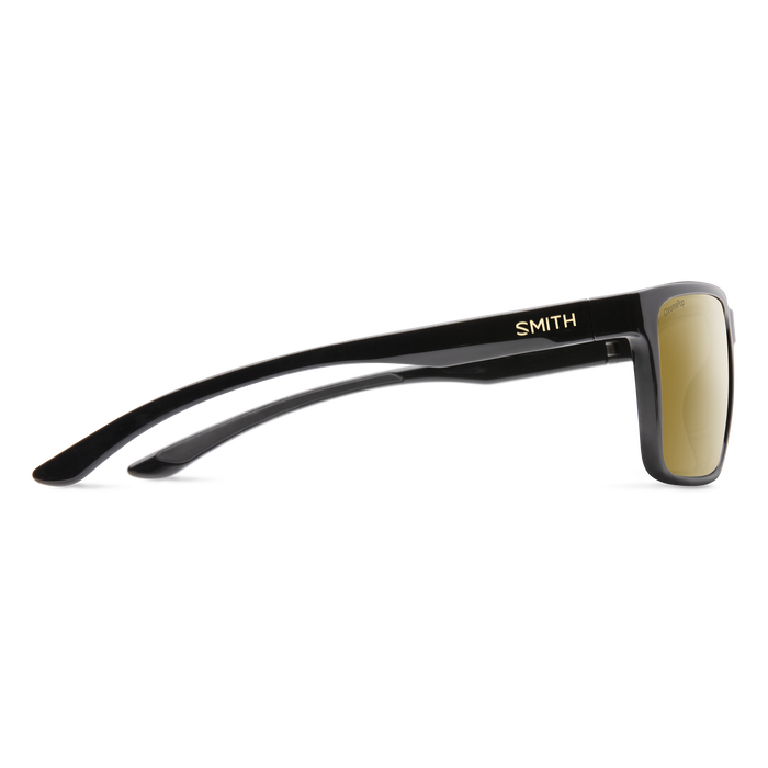 Smith Optics Riptide Black Frame Glass Polarised Bronze Mirror Lens Performance Sunglasses