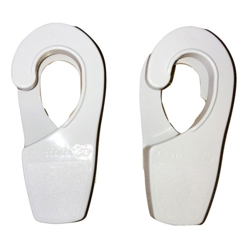 SAW Pair of Fast Fender Boat Fender Clip Attachments to Suit 32mm Rails - Light Grey