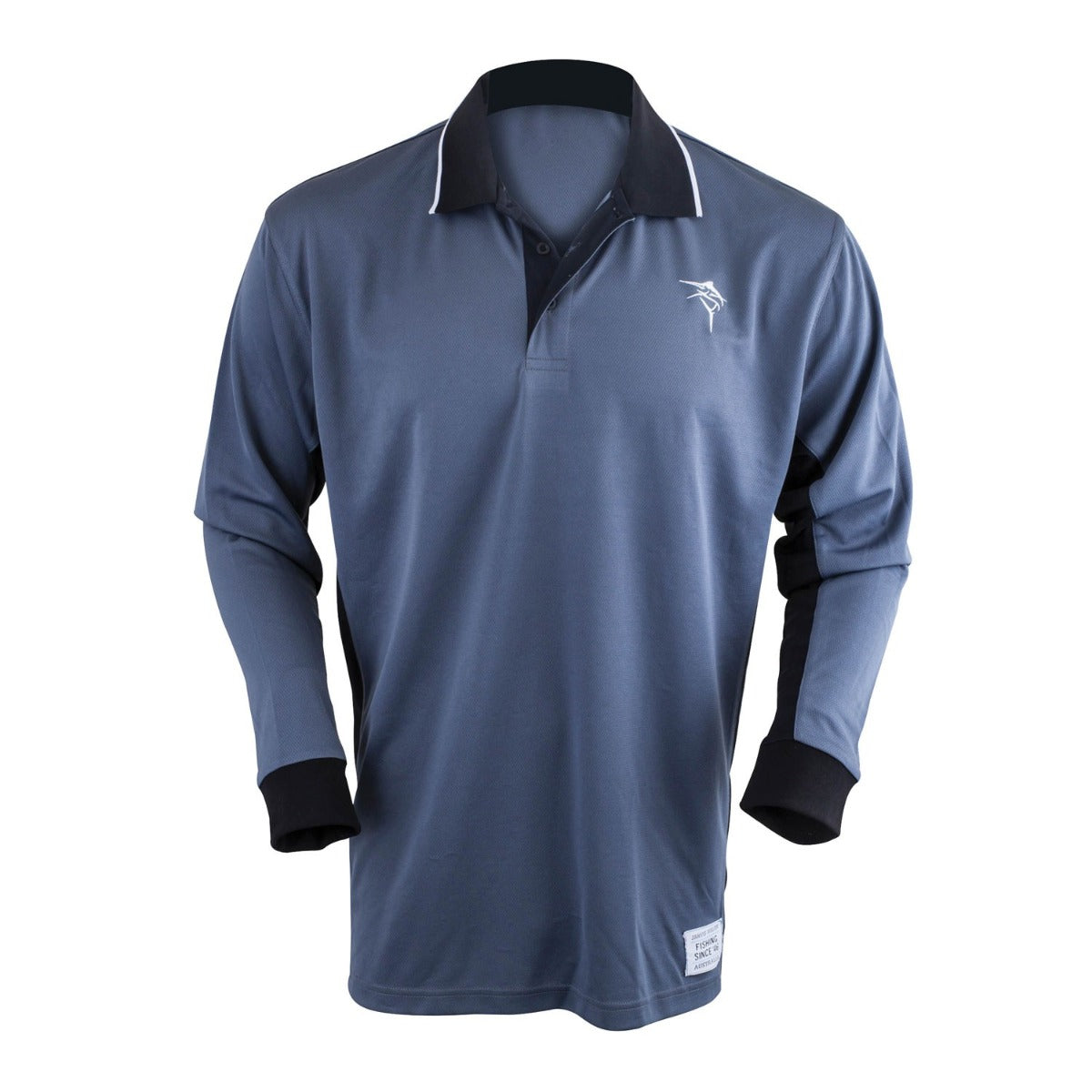 Jarvis Walker Long Sleeve Grey Black Adult Fishing Shirt