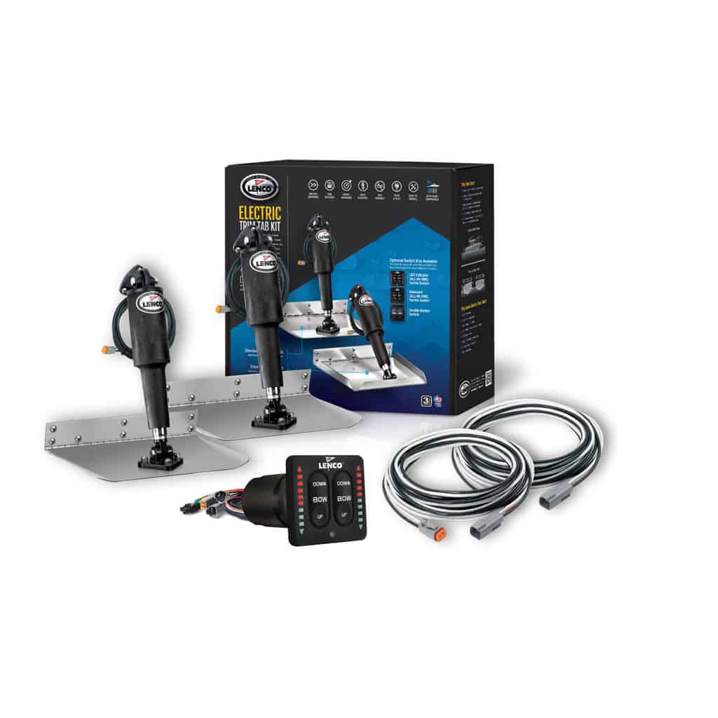 Lenco Complete Boat Trim Tab Kit With Led Switch 9 Inch x 12 Inch 312772