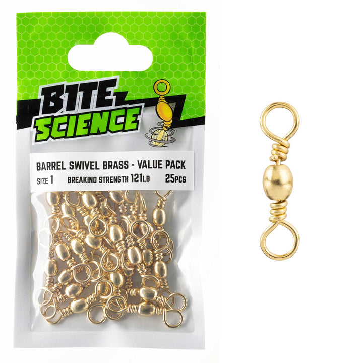 Bite Science Brass Barrel Swivel Mega Value Pack