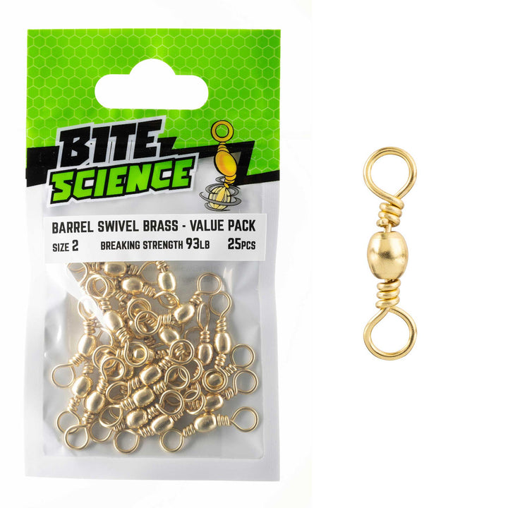 Bite Science Brass Barrel Swivel Mega Value Pack