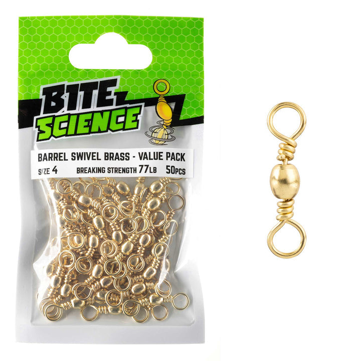 Bite Science Brass Barrel Swivel Mega Value Pack