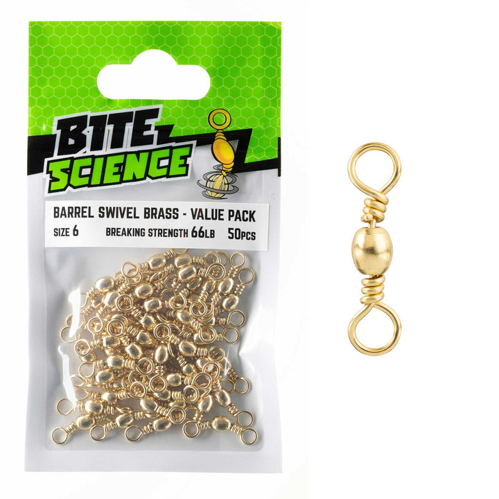 Bite Science Brass Barrel Swivel Mega Value Pack