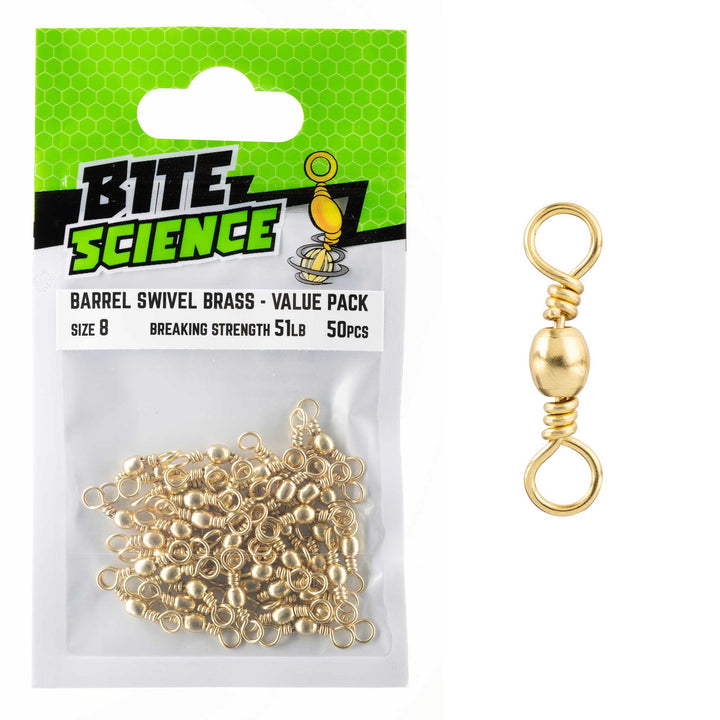 Bite Science Brass Barrel Swivel Mega Value Pack