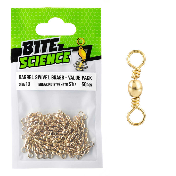 Bite Science Brass Barrel Swivel Mega Value Pack