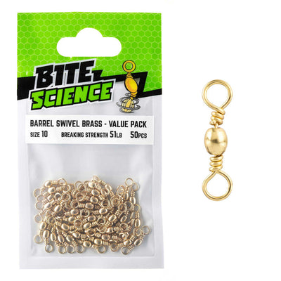 Bite Science Brass Barrel Swivel Mega Value Pack