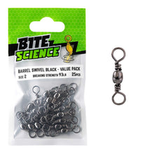 Bite Science Black Barrel Swivel Mega Value Pack
