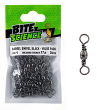 Bite Science Black Barrel Swivel Mega Value Pack