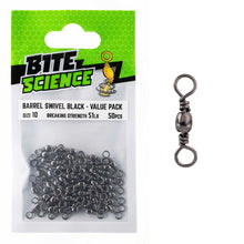 Bite Science Black Barrel Swivel Mega Value Pack