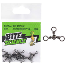 Bite Science Barrel 3 Way Crossline Swivel Value Pack