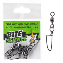 Bite Science Crane Coastlock Snap Swivel Value Pack