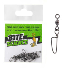Bite Science Crane Coastlock Snap Swivel Value Pack