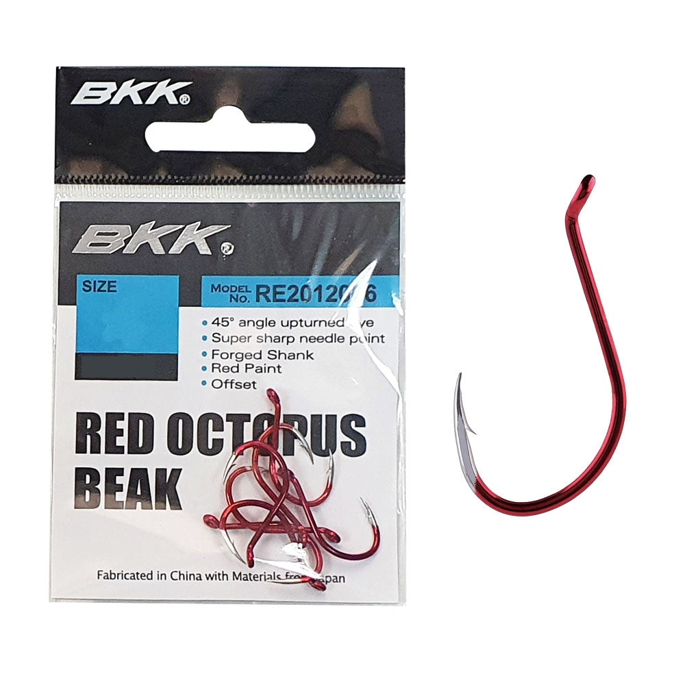 BKK Octopus Red Beak Hook Pack