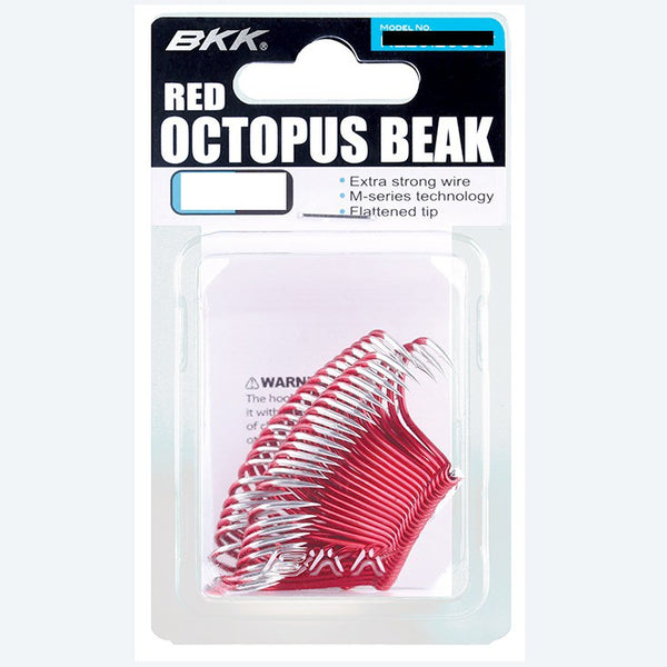 BKK Octopus Red Beak Hook Mega Bulk Value 50 Pack