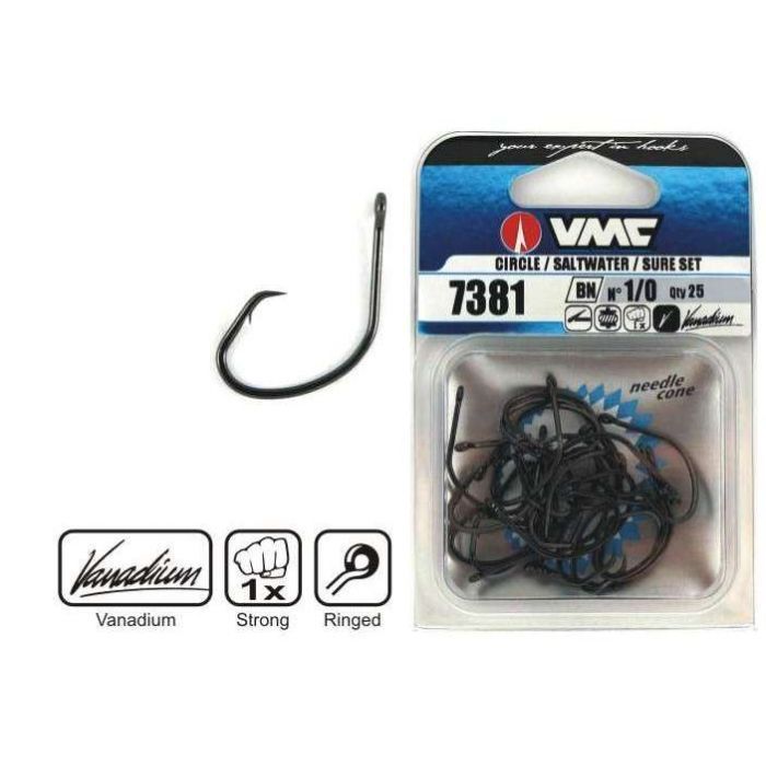 VMC T7381BN Light Circle Black Nickel Hook Bulk Value 25 Pack