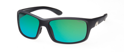 Mako Edge Matte Black Frame Glass Lens Polarised Sunglasses