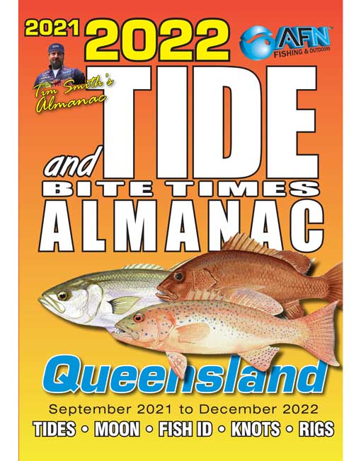 AFN Queensland Tide and Bite Times Almanac Fishing Guide -  2022