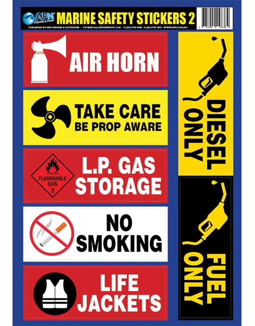 AFN Marine Safety Boat Sticker Pack