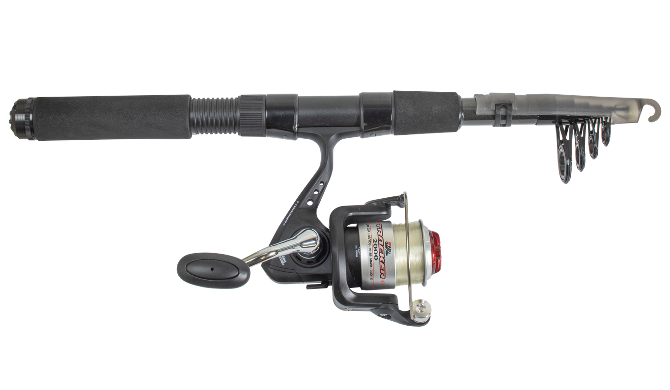 Abu Garcia Tracker Telescopic Travel Rod and Reel Combo with Travel Bag