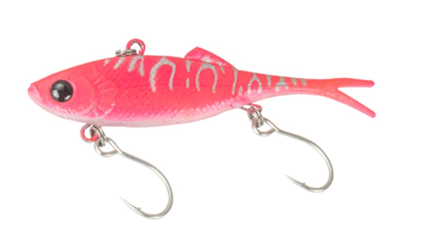 Berkley Shimma Fork Big Red Soft Vibe Lure 100mm Hot Pink
