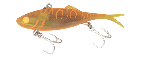 Berkley Shimma Fork Soft Vibe Lure 65mm Orange Crush