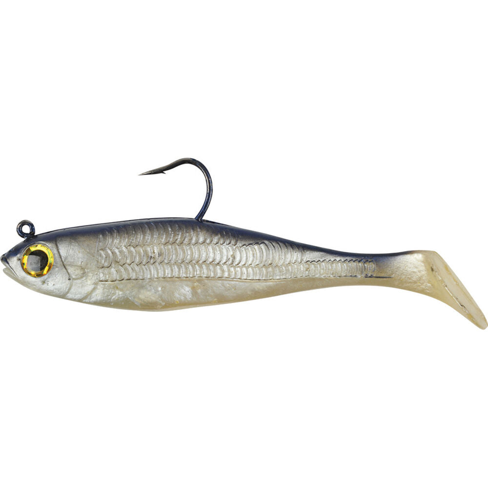 Live target Slow-Roll Mullet Paddle Tail Soft Lure 125 mm Silver