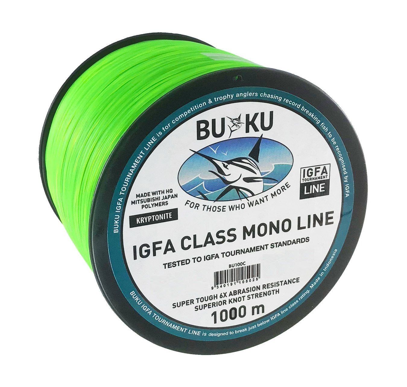 Black Magic 1000m IGFA Clear Monofilament Fishing Line - Choose Kg