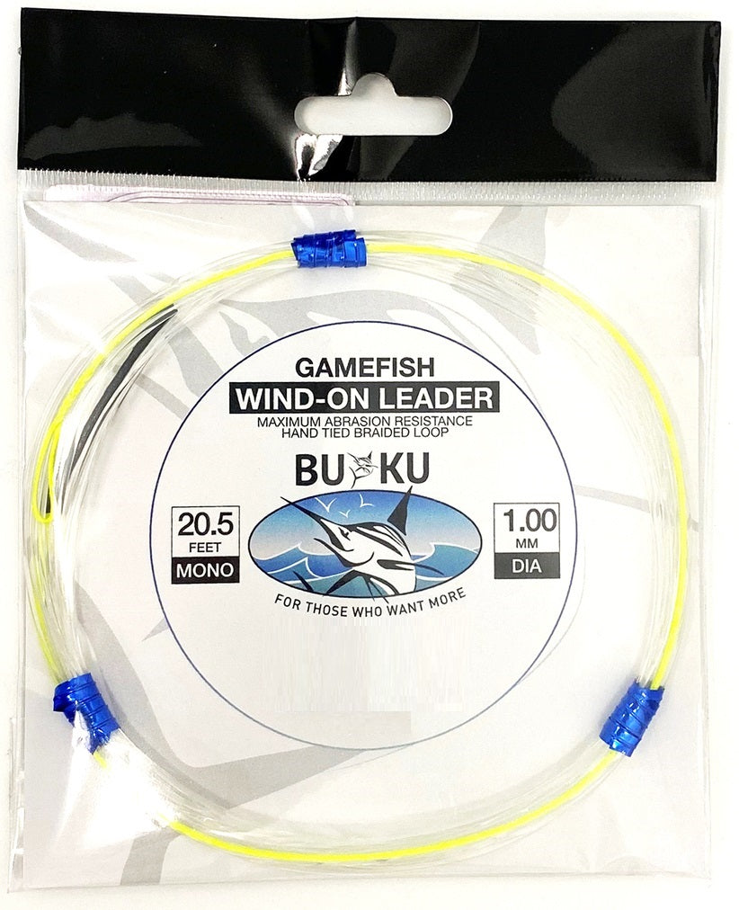 Buku Wind on Leader With Green Dacron - 20.5ft