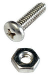 Champion Stainless Steel 316 Machine Pan Head Screw and Nut - 6mm