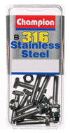 Champion Stainless Steel 316 Screws and Nuts Set