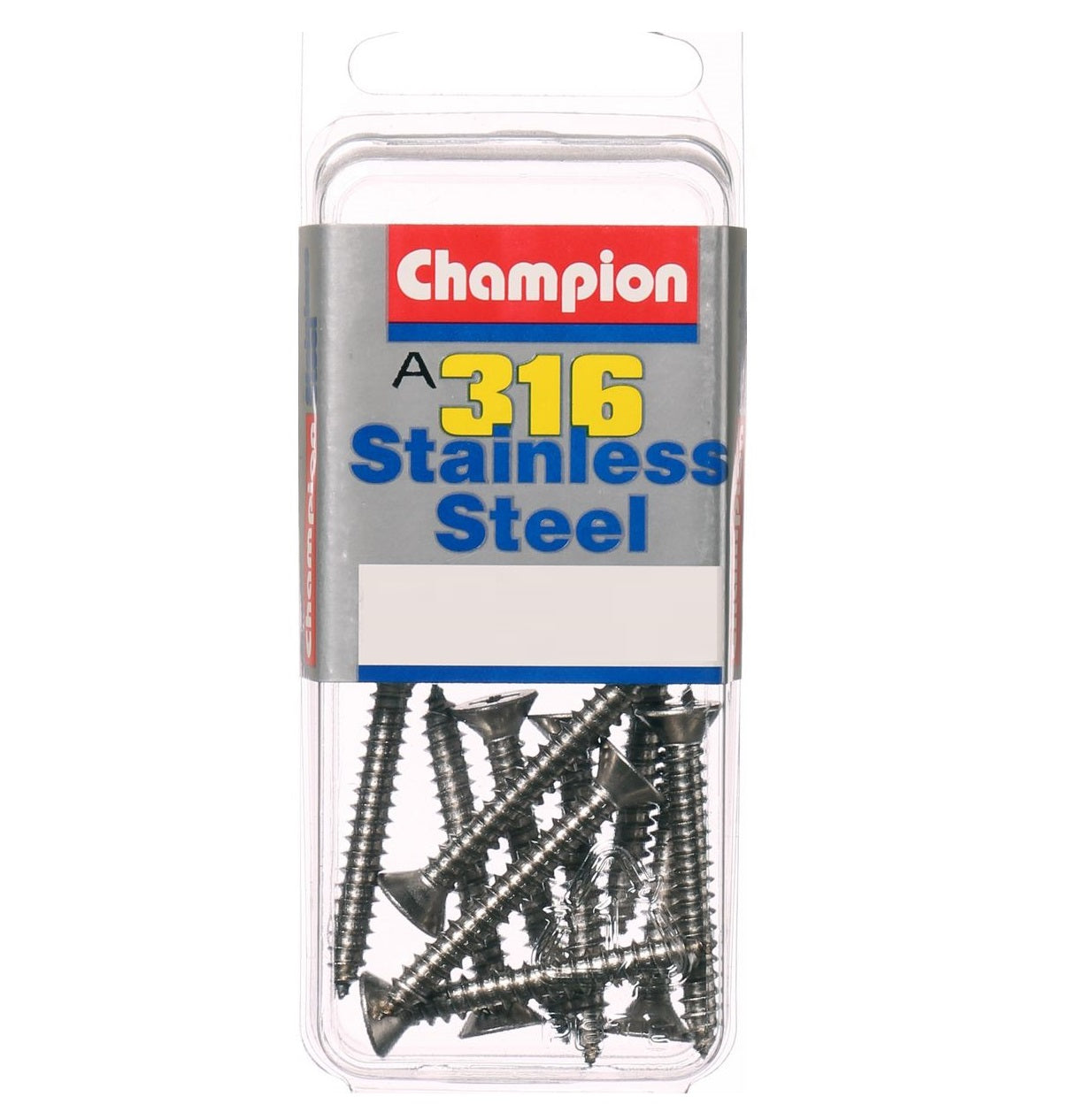 Champion Stainless Steel 316 Self-Tapping Countersunk Screws - 10G