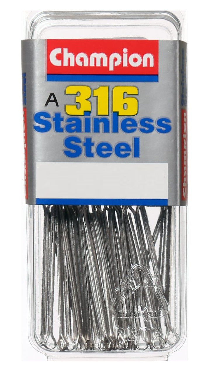 316 Panel Pins Champion Stainless Steel 316 Split Pins | Davo's Tackle Online