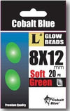 Cobalt Blue Soft Lumo Green Bead