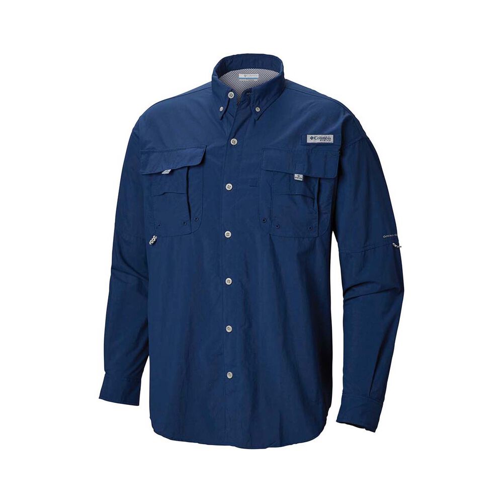 Columbia PFG Light Blue Omni Shade Vented Long Sleeve Fishing Shirt XL