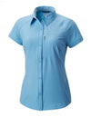 Columbia Silver Ridge Short Sleeve Womens Shirt - Harblue