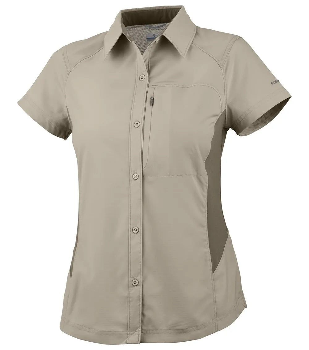 Columbia Silver Ridge Womens Short Sleeve Shirt Fossil