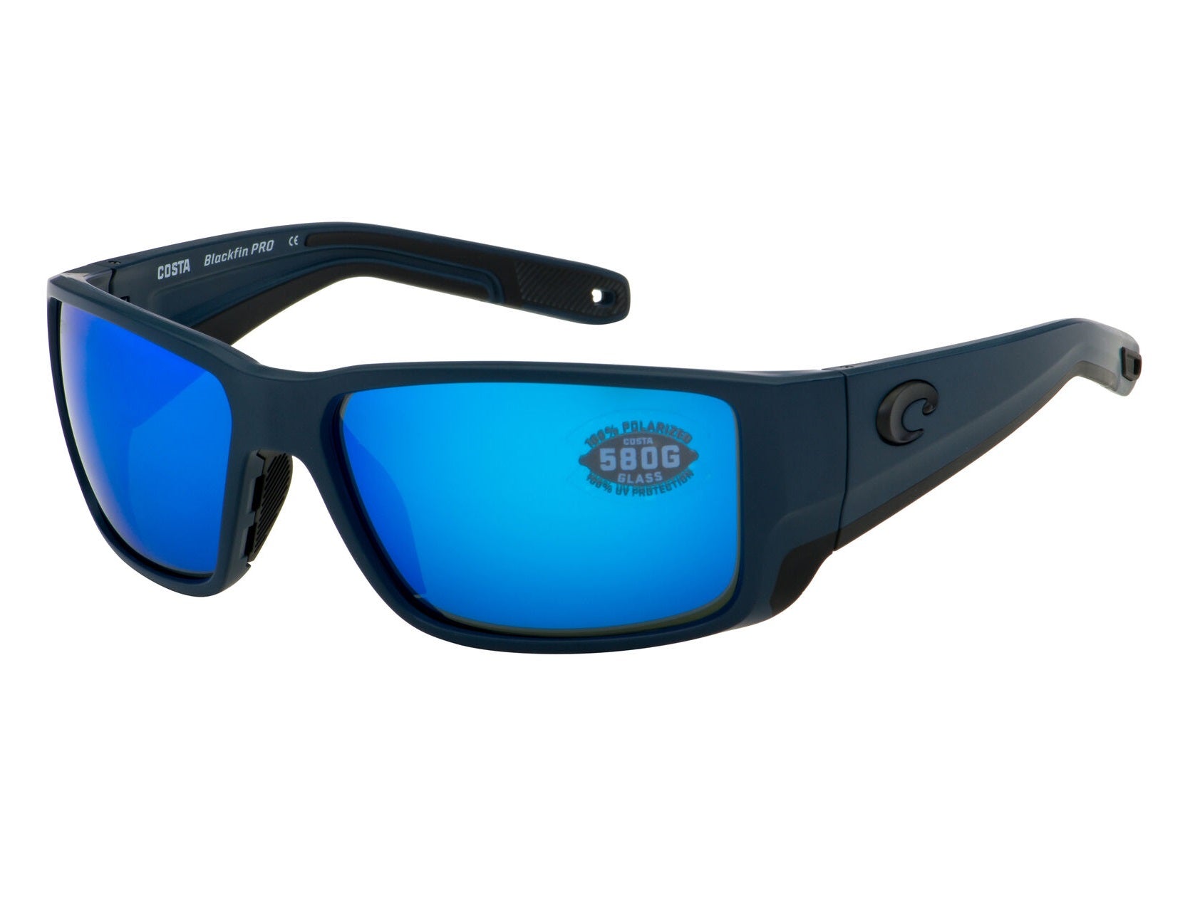 Costa 0690780760 Blackfin Pro Matte Mid Blue Frame Glass Blue Mirror 580g Lens Polarised Sunglasses